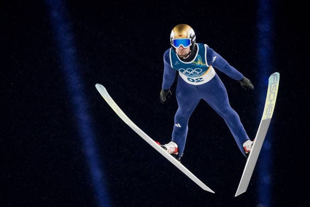 OLYMPICS - Winter Olympic Games, Olympische Spiele, Olympia, OS Milano Cortina 2026 PREDAZZO,ITALY,14.FEB.26 - OLYMPICS, Ski jumping, Skispringen, Ski, nordisch - Winter Olympic Games Milano Cortina 2026, large hill, men. Image shows Pius Paschke (GER).  GEPAxpictures xMatthiasxTrinkl