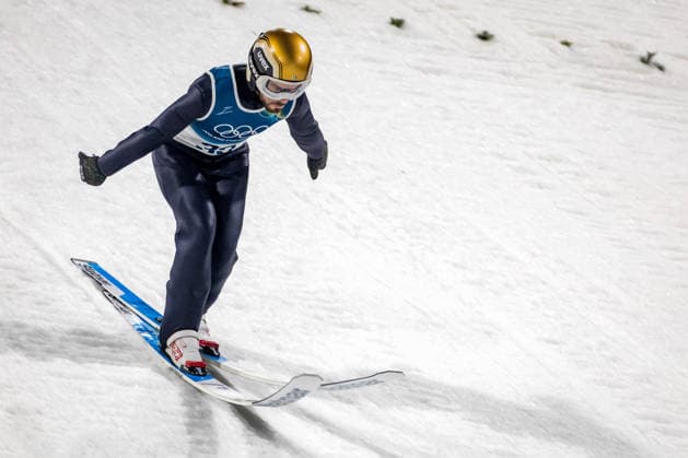 OLYMPICS - Winter Olympic Games, Olympische Spiele, Olympia, OS Milano Cortina 2026 PREDAZZO,ITALY,14.FEB.26 - OLYMPICS, Ski jumping, Skispringen, Ski, nordisch - Winter Olympic Games Milano Cortina 2026, large hill, men. Image shows Vladimir Zografski (BUL).  GEPAxpictures xMatthiasxTrinkl