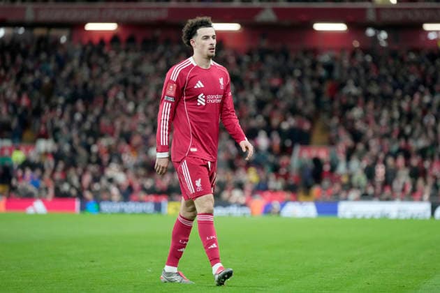 Liverpool v Brighton and Hove Albion, Liverpool, UK - 14 Feb 2026 Curtis Jones of Liverpool during the Emirates FA Cup match between Liverpool and Brighton and Hove Albion at Anfield, Liverpool on 14 February 2026 ( Liverpool Anfield Liverpool England Copyright: xHarryxCornish PPAUKx PPA-248283