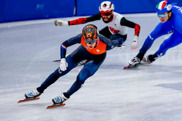Jens van t Wout of the Netherlands Men s 1500m Semifinals, Milano Cortina 2026 Winter Olympics: Day 8, Short Track Speed skating, Eisschnelllauf - Milano Cortina 2026 Winter Olympics: Day 8, Milano Speed Skating Stadium, February 14, 2026, Milan, Italy.