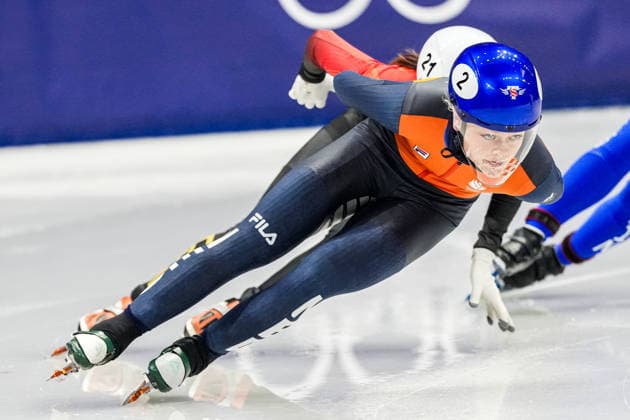 2026-02-14 - Milano Cortina 2026 Winter Olympics MILAN, ITALY - FEBRUARY 14: Xandra Velzeboer of Netherlands performing on the Short Track Speed skating, Eisschnelllauf during day 8 of the Milano Cortina 2026 Winter Olympics at the Milano Ice Skating Arena on February 14, 2026 in Milan, Italy Milan Milano Ice Skating Arena Italy Content not available for redistribution in The Netherlands directly or indirectly through any third parties. Copyright: xAndrexWeeningx