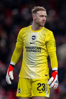 Football - FA Cup - 4th Round - Liverpool FC v Brighton & Hove Albion FC LIVERPOOL, ENGLAND - Saturday, February 14, 2026: Brighton & Hove Albion s goalkeeper Jason Steele during the FA Cup 4th Round match between Liverpool FC and Brighton & Hove Albion at Anfield. (Photo by David Rawcliffe Propaganda) LIVERPOOL Anfield MERSEYSIDE ENGLAND  Copyright: xPropagandaxPhotoxAgencyx P2026-02-14-Liverpool_Brighton-81