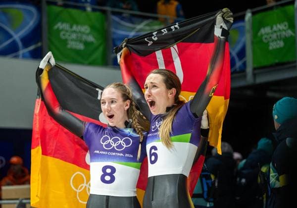 MILANO CORTINA 2026 - OLYMPISCHE WINTERSPIELE - CORTINA D™AMPEZZO - SKELETON FRAUEN ** NUR FÜR REDAKTIONELLE ZWECKE ** EDITORIAL USE ONLY **<p>14 02 2026-Cortina d™Ampezzo: Olympische Winterspiele Milano Cortina 2026 Skeleton Frauen Cortina Sliding Centre im Foto: Jacqueline Pfeifer 6 (GER), Susanne Kreher 8 (GER) ( Italien Venetien Cortina d™Ampezzo Copyright: SaschaxFromm *** MILANO CORTINA 2026 OLYMPIC WINTER GAMES CORTINA D™AMPEZZO SKELETON WOMEN FOR EDITORIAL PURPOSES ONLY p 14 02 2026 Cortina d™Ampezzo Olympic Winter Games Milano Cortina 2026 Skeleton Women Cortina Sliding Centre in photo Jacqueline Pfeifer 6 GER , Susanne Kreher 8 GER Italy Veneto Cortina d™Ampezzo Copyright SaschaxFromm Copyright: SaschaxFromm doc84ks7a4a2y9jfxk6o2o ,EDITORIAL USE ONLY