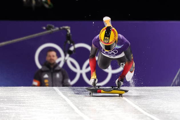 Susanne Kreher (GER) during the Olympic Winter games, Winterspiele,Spiele, Summer games Milano-Cortina 2026, Skeleton Women on February 14, 2026 at Cortina Sliding Center in Cortina d Ampezzo, Italy  Copyright: xLucianoxMariaxBisi IPAxSportx xipa-agency.netx xx IPA_71516937 IPA_Agency_IPA71516937
