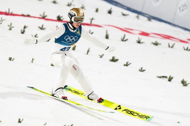 Ski jumping, Skispringen, Ski, nordisch - Milano Cortina 2026 Winter Olympics Day 8 Stephan Embacher during Milano Cortina 2026 Winter Olympics Men™s Large Hill Individual competition at Predazzo Ski Jumping Stadium in Predazzo on February 14, 2026 Predazzo Italy  Copyright: xFotoxOlimpikx originalFilename:jastrzebowski-skijumpi260214_npoUe.jpg