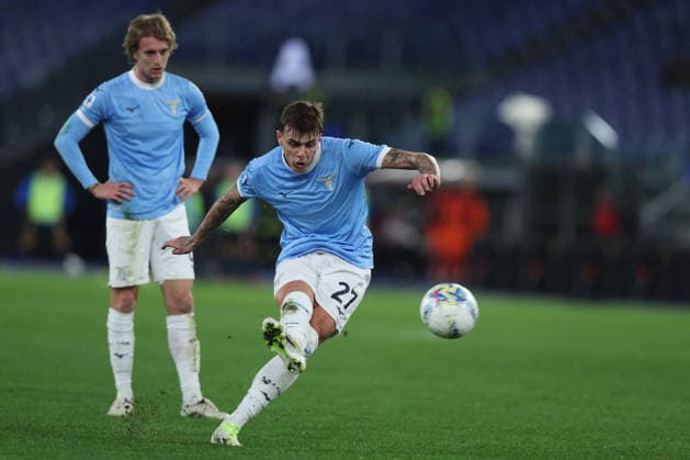CALCIO - Serie A - SS Lazio vs Atalanta BC Rome, Italy - February 14, 2026: Nicolo Rovella of Lazio , Daniele Maldini of Lazio seen in action during the Serie A Enilive 2025-2026 football match between S.S. Lazio vs Atalanta Bergamasca Calcio at Olympic Stadium. Rome Italy  Copyright: xIPAxSport ABACAx