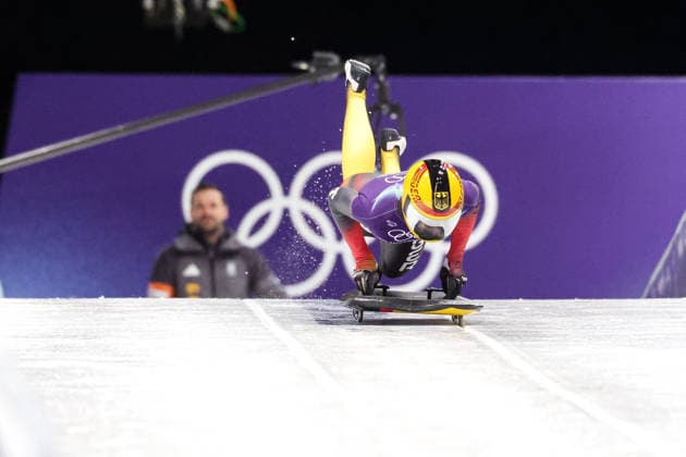 GIOCHI OLIMPICI - Olimpiadi Invernali Milano-Cortina 2026 - Skeleton Women Jacqueline Pfeifer (GER) during the Olympic Winter games, Winterspiele,Spiele, Summer games Milano-Cortina 2026, Skeleton Women on February 14, 2026 at Cortina Sliding Center in Cortina d Ampezzo, Italy Cortina D Ampezzo Italy  Copyright: xIPAxSport ABACAx
