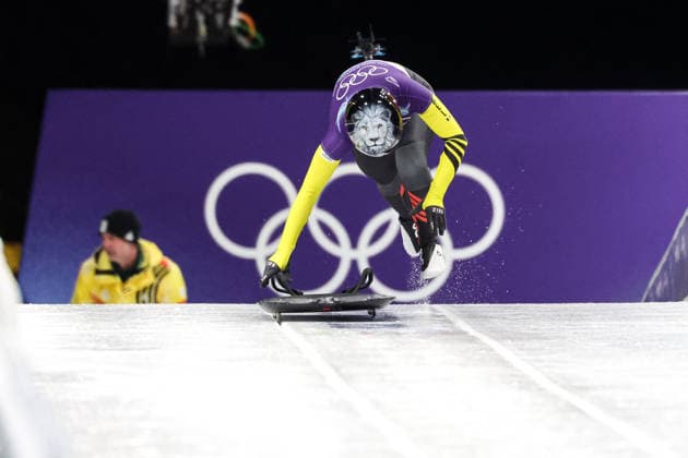 GIOCHI OLIMPICI - Olimpiadi Invernali Milano-Cortina 2026 - Skeleton Women Kim Meylemans (BEL) during the Olympic Winter games, Winterspiele,Spiele, Summer games Milano-Cortina 2026, Skeleton Women on February 14, 2026 at Cortina Sliding Center in Cortina d Ampezzo, Italy Cortina D Ampezzo Italy  Copyright: xIPAxSport ABACAx