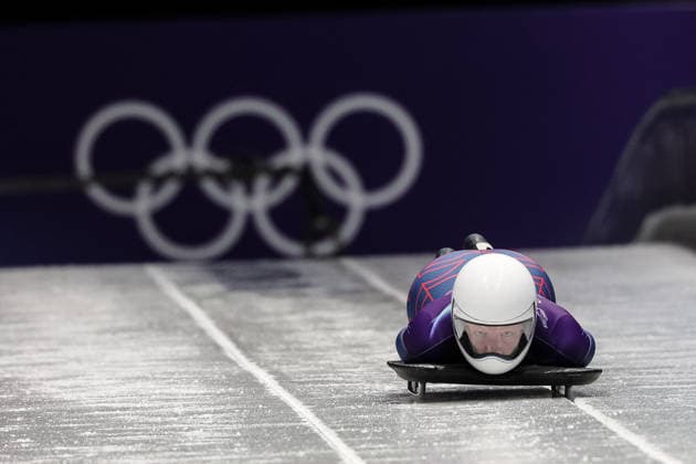GIOCHI OLIMPICI - Olimpiadi Invernali Milano-Cortina 2026 - Skeleton Women Amelia Coltman (GBR) during the Olympic Winter games, Winterspiele,Spiele, Summer games Milano-Cortina 2026, Skeleton Women on February 14, 2026 at Cortina Sliding Center in Cortina d Ampezzo, Italy Cortina D Ampezzo Italy  Copyright: xIPAxSport ABACAx