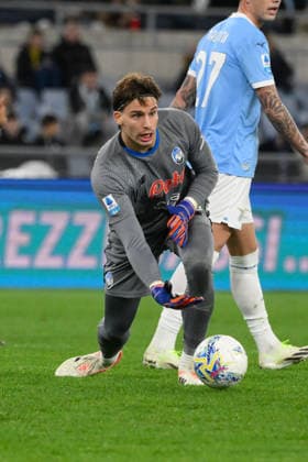 Atalantaâ??s goalkeeper Marco Carnesecchi during the Italian Football Championship League A 2025 2026 match between SS Lazio vs Atalanta BC at the Olimpic Stadium in Rome on 14 February 2026.  Copyright: xFabrizioxCorradetti IPAxSportx xipa-agency.netx xx IPA_71524777 IPA_Agency_IPA71524777