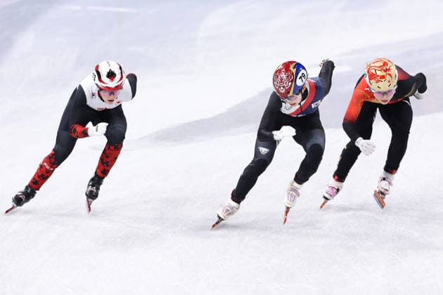 Winter Olympics - Short Track Speed skating, Eisschnelllauf Women 3000M Relay Athletes compete during the Short Track Speed Skating Women s 3000M Relay on day eight of the Milano Cortina 2026 Winter Olympics at Milano Speed Skating Stadium on February 14, 2026 in Milan, Italy. Photo by Alexis Jumeau ABACAPRESS.COM Milan Italy  Copyright: xJumeauxAlexis ABACAx