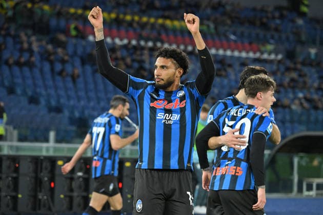 CALCIO - Serie A - SS Lazio vs Atalanta BC Nicola Zalewski of Atalanta celebrates scoring his goal during the serie A Enilive match between SS Lazio v Atalanta BC at olimpico stadium in Rome, February 14th, 2026 Mattia Vian Rome Italy  Copyright: xIPAxSport ABACAx