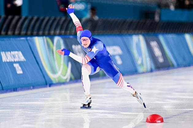 Laurent DUBREUIL (CAN) vs Cooper McLEOD (USA), during Speed skating, Eisschnelllauf Men s 500m, Speed Skating, at the Olympic Winter games, Winterspiele,Spiele, Summer games Milano Cortina 2026, at Milano Speed Skating Stadium, on February 14, 2026 in Milan, Italy. Noxthirdxpartyxsales  aflo_319874711