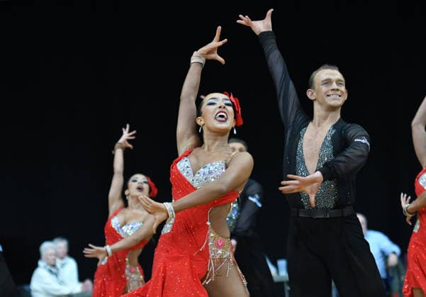 GER; Tanzen, 1. Bundesliga der Lateinformationen 14.02.2026, GER; Tanzen, 1. Bundesliga der Lateinformationen, im Bild Team Gruen-Gold-Club Bremen A mit Last Dance *** GER Dancing, 1 Bundesliga of Latin formations 14 02 2026, GER Dancing, 1 Bundesliga of Latin formations, in the picture Team Gruen Gold Club Bremen A with Last Dance nordphotoxGmbH xWitke nph00002