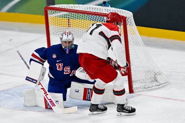 Winter Olympics - Denmark v United States At Hockey Men s Team Denmark and Team USA during the men s preliminary round Group C Ice hockey, Eishockey match between USA and Denmark at the Milano Santagiulia Ice Hockey Arena during the Milano Cortina 2026 Winter Olympic Games, Olympische Spiele, Olympia, OS in Milan, Italy on February 14, 2026. Photo by JMP ABACAPRESS.COM Milan Italy  Copyright: xJMP ABACAx
