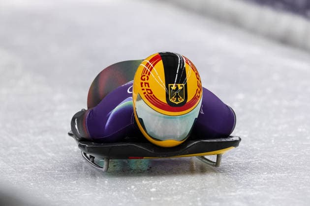 GIOCHI OLIMPICI - Olimpiadi Invernali Milano-Cortina 2026 - Skeleton Women Hannah Neise (GER) during the Olympic Winter games, Winterspiele,Spiele, Summer games Milano-Cortina 2026, Skeleton Women on February 14, 2026 at Cortina Sliding Center in Cortina d Ampezzo, Italy Cortina D Ampezzo Italy  Copyright: xIPAxSport ABACAx