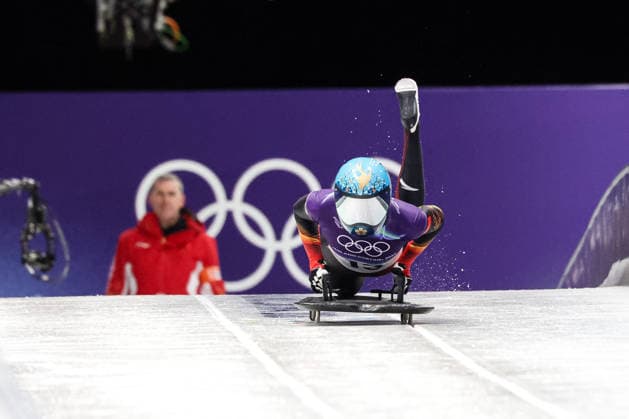 GIOCHI OLIMPICI - Olimpiadi Invernali Milano-Cortina 2026 - Skeleton Women Dan Zhao (CHN) during the Olympic Winter games, Winterspiele,Spiele, Summer games Milano-Cortina 2026, Skeleton Women on February 14, 2026 at Cortina Sliding Center in Cortina d Ampezzo, Italy Cortina D Ampezzo Italy  Copyright: xIPAxSport ABACAx
