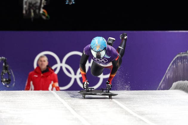 GIOCHI OLIMPICI - Olimpiadi Invernali Milano-Cortina 2026 - Skeleton Women Dan Zhao (CHN) during the Olympic Winter games, Winterspiele,Spiele, Summer games Milano-Cortina 2026, Skeleton Women on February 14, 2026 at Cortina Sliding Center in Cortina d Ampezzo, Italy Cortina D Ampezzo Italy  Copyright: xIPAxSport ABACAx