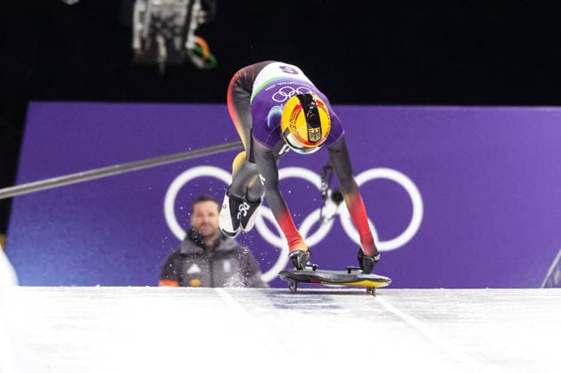 GIOCHI OLIMPICI - Olimpiadi Invernali Milano-Cortina 2026 - Skeleton Women Jacqueline Pfeifer (GER) during the Olympic Winter games, Winterspiele,Spiele, Summer games Milano-Cortina 2026, Skeleton Women on February 14, 2026 at Cortina Sliding Center in Cortina d Ampezzo, Italy Cortina D Ampezzo Italy  Copyright: xIPAxSport ABACAx