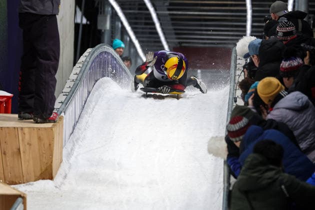 GIOCHI OLIMPICI - Olimpiadi Invernali Milano-Cortina 2026 - Skeleton Women Jacqueline Pfeifer (GER) 3rd place, Bronze Medal during the Olympic Winter games, Winterspiele,Spiele, Summer games Milano-Cortina 2026, Skeleton Women on February 14, 2026 at Cortina Sliding Center in Cortina d Ampezzo, Italy Cortina D Ampezzo Italy  Copyright: xIPAxSport ABACAx