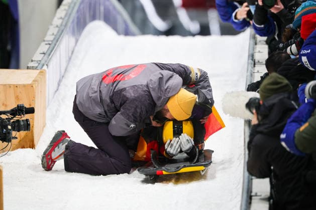 GIOCHI OLIMPICI - Olimpiadi Invernali Milano-Cortina 2026 - Skeleton Women Milano Cortina 2026 - XXV Olympic Winter games, Winterspiele,Spiele, Summer games Cortina D Ampezzo - Italy Saturday , February 14 , 2023 Skeleton - Women s KREHER Susanne (GER) Cortina D Ampezzo Italy  Copyright: xIPAxSport ABACAx