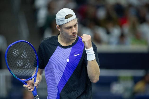February 14, 2026, Frisco, Texas, USA: DENIS SHAPOVALOV (CAN) reacts during a menÃ¢â‚¬â ¢s singles semifinal match at the 2026 Nexo Dallas Open at The Ford Center at The Star in Frisco, Texas. Ben Shelton advances to the championship match after defeating Denis Shapovalov, 4:6, 6:4, 7:6. Frisco USA - ZUMAh193 20260214_zsp_h193_097 Copyright: xDanielxMcGregor-Huyerx