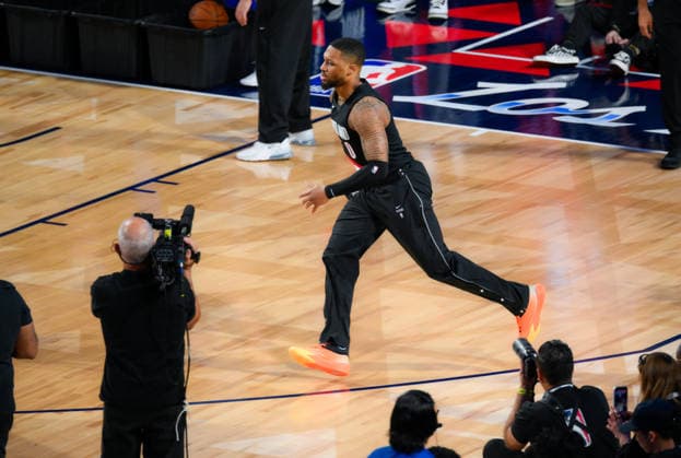 Damien Lillard won 3 points contest at 2026 NBA, Basketball Herren, USA All Star LOS ANGELES, CA - FEBRUARY 14: Damien Lillard won 3 points contest during 2026 NBA All Star Saturday at Intuit Dome in Inglewood, Los Angeles, California, United States on February 14, 2026. Tayfun Coskun Anadolu California United States. Editorial use only. Please get in touch for any other usage.  Copyright: x2026xAnadoluxTayfunxCoskunx