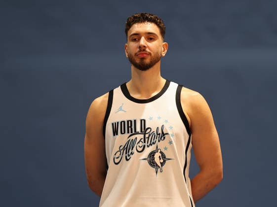 NBA, Basketball Herren, USA All Star 2026 Saturday LOS ANGELES, CA - FEB 14: Alperen Sengun of World Team of 2026 NBA All Star Game poses during the Media Day event at Intuit Dome, Inglewood, Los Angeles, California, United States on February 14, 2026. Tayfun Coskun Anadolu Los Angeles United States. Editorial use only. Please get in touch for any other usage.  Copyright: x2026xAnadoluxTayfunxCoskunx