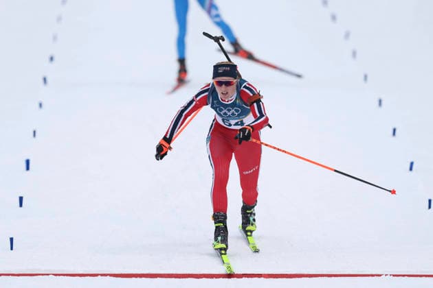 260214 -- ANTERSELVA, Feb. 14, 2026 -- Maren Kirkeeide of Norway competes during the biathlon women s 7.5km sprint event at the Milan-Cortina 2026 Olympic Winter games, Winterspiele,Spiele, Summer games in Anterselva, Italy, Feb. 14, 2026. MICO2026ITALY-ANTERSELVA-OLYMPIC WINTER GAMES-BIATHLON-WOMEN S 7.5KM SPRINT ZhangxTao  (MICO2026)ITALY-ANTERSELVA-OLYMPIC WINTER GAMES-BIATHLON-WOMEN S 7.5KM SPRINT IMAGO ZhangxTao  imago images 0847602028