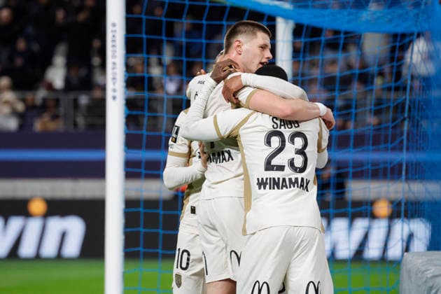 French League One - PFC vs Lens Lens’s Wesley Said joy after scoring the 1-0 goal during the 2025-26 French soccer League One game, PFC vs Lens in Jean Bouin Stadium, Paris, France on February 14th, 2026. Photo by Henri Szwarc ABACAPRESS.COM Paris France  Copyright: xSzwarcxHenri ABACAx