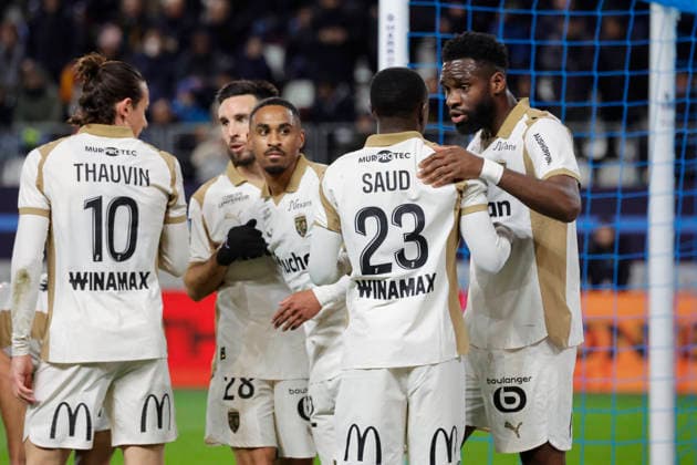 French League One - PFC vs Lens Lens’s Wesley Said joy after scoring the 1-0 goal during the 2025-26 French soccer League One game, PFC vs Lens in Jean Bouin Stadium, Paris, France on February 14th, 2026. Photo by Henri Szwarc ABACAPRESS.COM Paris France  Copyright: xSzwarcxHenri ABACAx