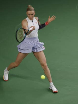 Czech tennis player Tereza Martincova at the ITF Conseq Prague Open 2026, in Prague, Czech Republic, on February 14, 2026. (CTKxPhoto PavelxLebeda) CTKPhotoF202602150000901  CTKPhotoF202602150000901