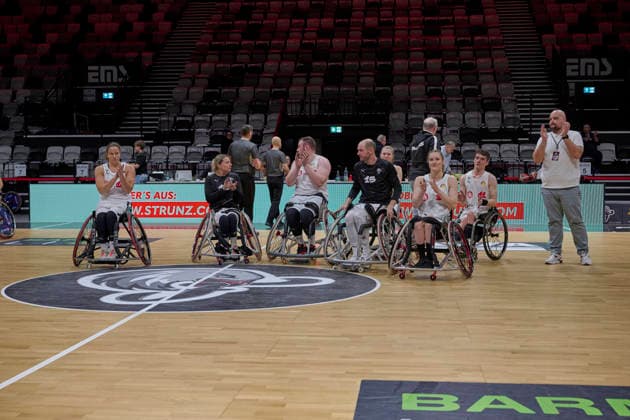 Nuremberg Falcons vs Allianz Rollers Ulm, Wheelchair Basketball, 2 Wheelchair Basketball Bundesliga, Division A, RBBL2 Div A 25 26, Nuremberg, KIA Metropol Arena, 93 Nilkas Mayer Nuremberg Falcons RBBL2, Nuremberg Falcons vs Allianz Rollers Ulm Nuremberg KIA Metropol Arena Bavaria Germany Copyright: xAmerican-Football.Network,x30nullvierxPhotographie,xGerhardxLehnerx