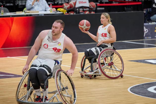Nuremberg Falcons vs Allianz Rollers Ulm, Wheelchair Basketball, 2 Wheelchair Basketball Bundesliga, Division A, RBBL2 Div A 25 26, Nuremberg, KIA Metropol Arena, 13 Svenja Mayer Nuremberg Falcons RBBL2, Nuremberg Falcons vs Allianz Rollers Ulm Nuremberg KIA Metropol Arena Bavaria Germany Copyright: xAmerican-Football.Network,x30nullvierxPhotographie,xGerhardxLehnerx
