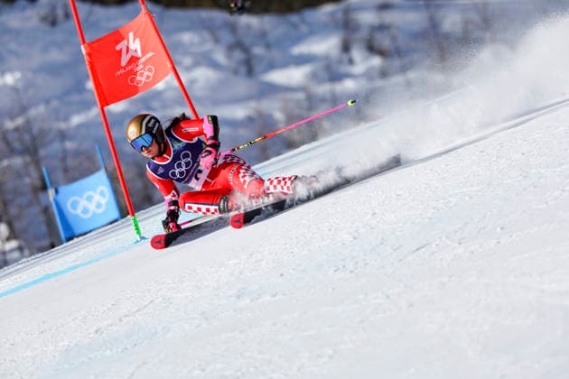 OLYMPICS - Winter Olympic Games, Olympische Spiele, Olympia, OS Milano Cortina 2026 CORTINA D AMPEZZO,ITALY,15.FEB.26 - OLYMPICS, ALPINE SKIING - Winter Olympic Games Milano Cortina 2026, giant slalom, women.. Image shows Zrinka Ljutic (CRO).  GEPAxpictures xMaticxKlansek