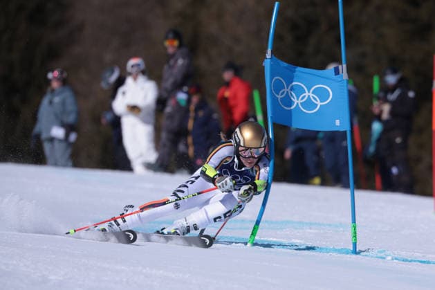 E Aicher (GER) during the Olympic Winter games, Winterspiele,Spiele, Summer games Milano-Cortina 2026, Alpine Skiing Women s Giant Slalom on February 15, 2026 at Tofane Alpine Skiing Centre in Cortina d Ampezzo, Italy  Copyright: xLucianoxMariaxBisi IPAxSportx xipa-agency.netx xx IPA_71539519 IPA_Agency_IPA71539519