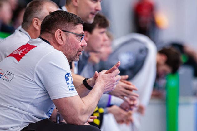 Aaron Ziercke GWD Minden, Coach GER, GWD Minden vs Rhein Neckar Loewen, Handball, 1 Bundesliga, 21 Matchday, Season 2025 2026, 14 02 2026 GER, GWD Minden vs Rhein Neckar Loewen, Handball, 1 Bundesliga, 21 Matchday, Season 2025 2026, 14 02 2026 Minden Copyright: xEibner-Pressefoto JanxRollingerx EP_JSK