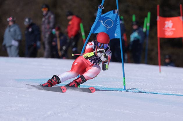 GIOCHI OLIMPICI - Olimpiadi Invernali Milano-Cortina 2026 - Alpine Skiing Women s Giant Slalom S Piller (SUI) during the Olympic Winter games, Winterspiele,Spiele, Summer games Milano-Cortina 2026, Alpine Skiing Women s Giant Slalom on February 15, 2026 at Tofane Alpine Skiing Centre in Cortina d Ampezzo, Italy Cortina D Ampezzo Italy  Copyright: xIPAxSport ABACAx
