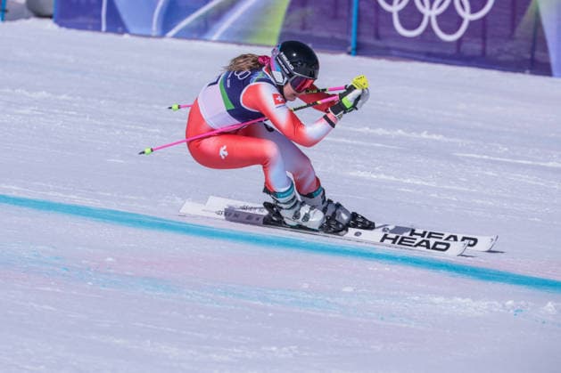 GIOCHI OLIMPICI - Olimpiadi Invernali Milano-Cortina 2026 - Alpine Skiing Women s Giant Slalom V Kasper (SUI) during the Olympic Winter games, Winterspiele,Spiele, Summer games Milano-Cortina 2026, Alpine Skiing Women s Giant Slalom on February 15, 2026 at Tofane Alpine Skiing Centre in Cortina d Ampezzo, Italy Cortina D Ampezzo Italy  Copyright: xIPAxSport ABACAx
