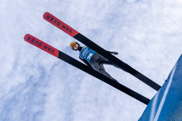OLYMPICS - Winter Olympic Games, Olympische Spiele, Olympia, OS Milano Cortina 2026 PREDAZZO,ITALY,15.FEB.26 - OLYMPICS, NORDIC SKIING, NORDIC COMBINED, Ski jumping, Skispringen, Ski, nordisch - Winter Olympic Games Milano Cortina 2026, large hill, training. Image shows Vinzenz Geiger (GER).  GEPAxpictures xOliverxLerch