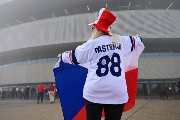 XXV Winter Olympic Games, Olympische Spiele, Olympia, OS in Milan, Italy, on February 15, 2026. Men s Ice hockey, Eishockey Group A, Switzerland vs Czech Republic. A Czech fan is seen outside the Milano Santagiulia Ice Hockey Arena before the match. (CTKxPhoto MichalxKamaryt) CTKPhotoP2026021502143  CTKPhotoP2026021502143