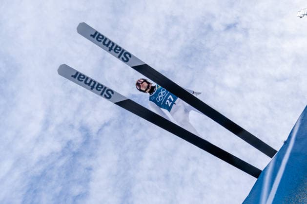 OLYMPICS - Winter Olympic Games, Olympische Spiele, Olympia, OS Milano Cortina 2026 PREDAZZO,ITALY,15.FEB.26 - OLYMPICS, NORDIC SKIING, NORDIC COMBINED, Ski jumping, Skispringen, Ski, nordisch - Winter Olympic Games Milano Cortina 2026, large hill, training. Image shows Andreas Skoglund (NOR).  GEPAxpictures xOliverxLerch