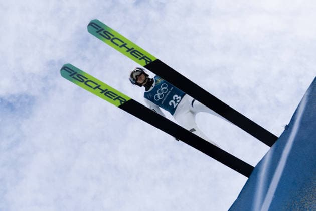 OLYMPICS - Winter Olympic Games, Olympische Spiele, Olympia, OS Milano Cortina 2026 PREDAZZO,ITALY,15.FEB.26 - OLYMPICS, NORDIC SKIING, NORDIC COMBINED, Ski jumping, Skispringen, Ski, nordisch - Winter Olympic Games Milano Cortina 2026, large hill, training. Image shows Ryota Yamamoto (JPN).  GEPAxpictures xOliverxLerch