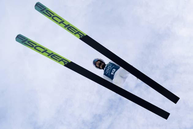 OLYMPICS - Winter Olympic Games, Olympische Spiele, Olympia, OS Milano Cortina 2026 PREDAZZO,ITALY,15.FEB.26 - OLYMPICS, NORDIC SKIING, NORDIC COMBINED, Ski jumping, Skispringen, Ski, nordisch - Winter Olympic Games Milano Cortina 2026, large hill, training. Image shows Jan Vytrval (CZE).  GEPAxpictures xOliverxLerch