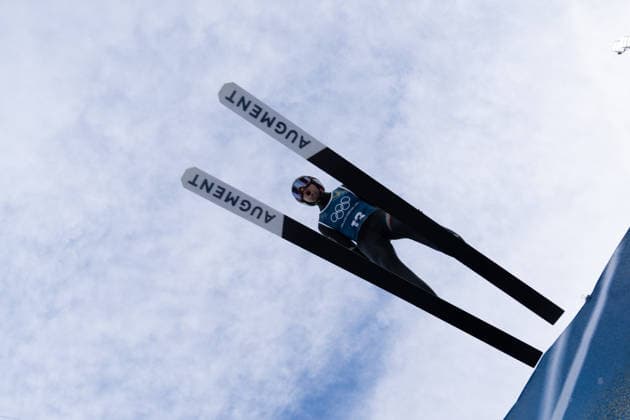 OLYMPICS - Winter Olympic Games, Olympische Spiele, Olympia, OS Milano Cortina 2026 PREDAZZO,ITALY,15.FEB.26 - OLYMPICS, NORDIC SKIING, NORDIC COMBINED, Ski jumping, Skispringen, Ski, nordisch - Winter Olympic Games Milano Cortina 2026, large hill, training. Image shows Alessandro Pittin (ITA).  GEPAxpictures xOliverxLerch