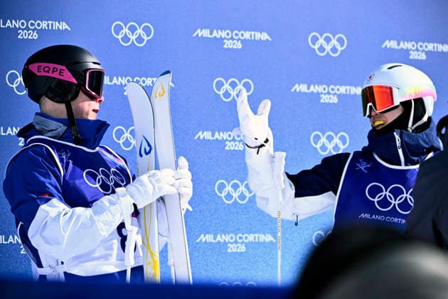 LIVIGNO, ITALY 20260215 Sweden s Walter Wallberg was defeated by Japan s Takuya Shimakawa during Sunday s quarterfinal in parallel moguls at the Olympics in Livigno, Italy. *** The image is included in the SPORTS PACKAGE. For others PAYMENT IMAGE *** LIVIGNO ITALY x10080x *** LIVIGNO, ITALY 20260215 Sweden s Walter Wallberg was defeated by Japan s Takuya Shimakawa during Sunday s quarterfinal in parallel moguls at the Olympics in Livigno, Italy The image is included in the SPORTS PACKAGE For others PAYMENT IMAGE LIVIGNO ITALY x10080x  Copyright: xFredrikxSandberg TTx OS 2026 PARALLELLPUCKEL