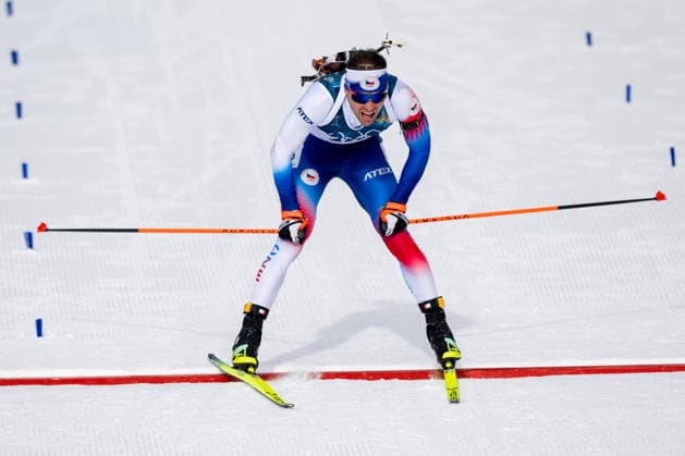 XXV Winter Olympic Games, Olympische Spiele, Olympia, OS in Anterselva, Italy, on February 15, 2026. Biathlon Men s 12.5km Pursuit. Michal Krcmar from Czech Republic at the finish line. (CTKxPhoto OndrejxDeml) CTKPhotoP2026021502647  CTKPhotoP2026021502647