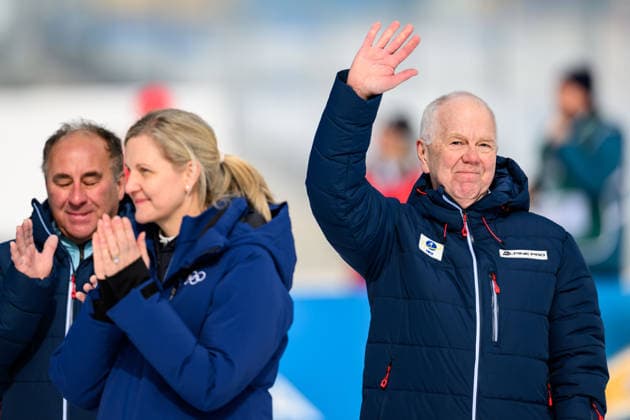 260215 IOC President Kirsty Coventry and Olle Dahlin, president of the IBU after the men s biathlon 12,5 km pursuit during day 9 of the 2026 Winter Olympics on February 15, 2026 in Anterselva. Photo: Jon Olav Nesvold BILDBYRAN COP 217 MB1329 skidskytte biathlon skiskyting Olympic Games, Olympische Spiele, Olympia, OS olympics winter olympics os ol olympiska spel vinter-os olympiske leker milano cortina 2026 milan cortina 2026 milano cortina 2026 olympic games milano cortina 2026 winter olympic games milano cortina-os milano cortina-ol vinter-ol 9 bbeng pursuit jaktstart *** 260215 IOC President Kirsty Coventry and Olle Dahlin, president of the IBU after the men s biathlon 12,5 km pursuit during day 9 of the 2026 Winter Olympics on February 15, 2026 in Anterselva Photo Jon Olav Nesvold BILDBYRAN COP 217 MB1329 biathlon biathlon olympic games olympics winter olympics os ol olympic games winter os olympic games milano cortina 2026 milan cortina 2026 milan cortina 2026 olympic games milano cortina 2026 winter olympic games milano cortina os milano cortina ol winter ol 9 bbeng pursuit jaktstart  Copyright: JONxOLAVxNESVOLD BB260215JE056