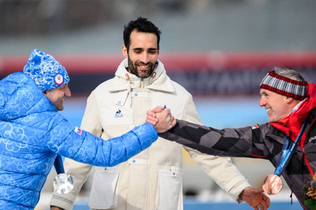 260215 Silver medalist Pavol Hurajt of Slovakia, gold medalist Martin Fourcade of France and bronze medalist Christoph Sumann of Austria during a retroactive medal ceremony for the Vancouver 2010 Winter Olympics, Biathlon men 15km mass start during day 9 of the 2026 Winter Olympics on February 15, 2026 in Anterselva. Photo: Jon Olav Nesvold BILDBYRAN COP 217 MB1329 skidskytte biathlon skiskyting Olympic Games, Olympische Spiele, Olympia, OS olympics winter olympics os ol olympiska spel vinter-os olympiske leker milano cortina 2026 milan cortina 2026 milano cortina 2026 olympic games milano cortina 2026 winter olympic games milano cortina-os milano cortina-ol vinter-ol 9 bbeng pursuit jaktstart *** 260215 Silver medalist Pavol Hurajt of Slovakia, gold medalist Martin Fourcade of France and bronze medalist Christoph Sumann of Austria during a retroactive medal ceremony for the Vancouver 2010 Winter Olympics, Biathlon men 15km mass start during day 9 of the 2026 Winter Olympics on February 15, 2026 in Anterselva Photo Jon Olav Nesvold BILDBYRAN COP 217 MB1329 biathlon biathlon olympic games olympics winter olympics os ol olympic games winter os olympic games milano cortina 2026 milan cortina 2026 milan cortina 2026 milan cortina 2026 olympic games milano cortina 2026 winter olympic games milano cortina os milano cortina ol winter ol 9 bbeng pursuit chase start  Copyright: JONxOLAVxNESVOLD BB260215JE061