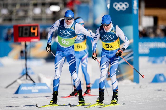 260215 Iivo Niskanen and Arsi Ruuskanen of Finland compete in the men s 4 x 7.5km relay cross-country skiing race during day 9 of the 2026 Winter Olympics on February 15, 2026 in Val di Fiemme. Photo: Maxim Thore BILDBYRAN kod MT MT0983 skidor cross-country skiing langrenn Olympic Games, Olympische Spiele, Olympia, OS olympics winter olympics os ol olympiska spel vinter-os olympiske leker milano cortina 2026 milan cortina 2026 milano cortina 2026 olympic games milano cortina 2026 winter olympic games milano cortina-os milano cortina-ol vinter-ol 9 bbeng herr stafett *** 260215 Iivo Niskanen and Arsi Ruuskanen of Finland compete in the men s 4 x 7 5km relay cross country skiing race during day 9 of the 2026 Winter Olympics on February 15, 2026 in Val di Fiemme Photo Maxim Thore BILDBYRAN kod MT MT0983 skidor cross country skiing langrenn olympic games olympics winter olympics os ol olympiska spel vinter os olympiske leker milano cortina 2026 milan cortina 2026 milano cortina 2026 olympic games milano cortina 2026 winter olympic games milano cortina os milano cortina ol vinter ol 9 bbeng herr relay  Copyright: MAXIMxTHORE BB260215MT024